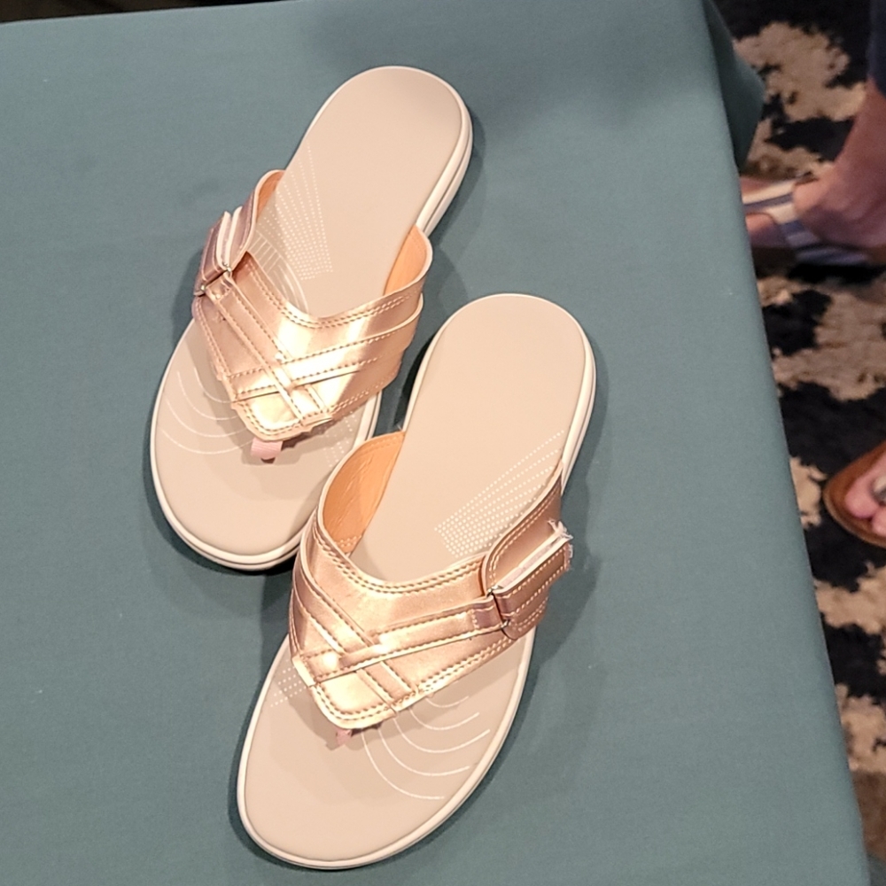 Ladies pink champagne sandals